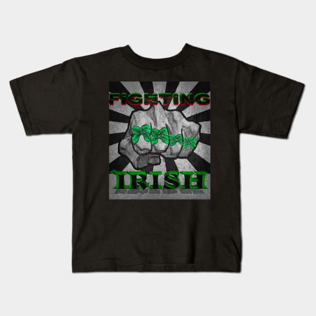 Fighting Irish t-shirt Irish Pride Kids T-Shirt by WarriorX